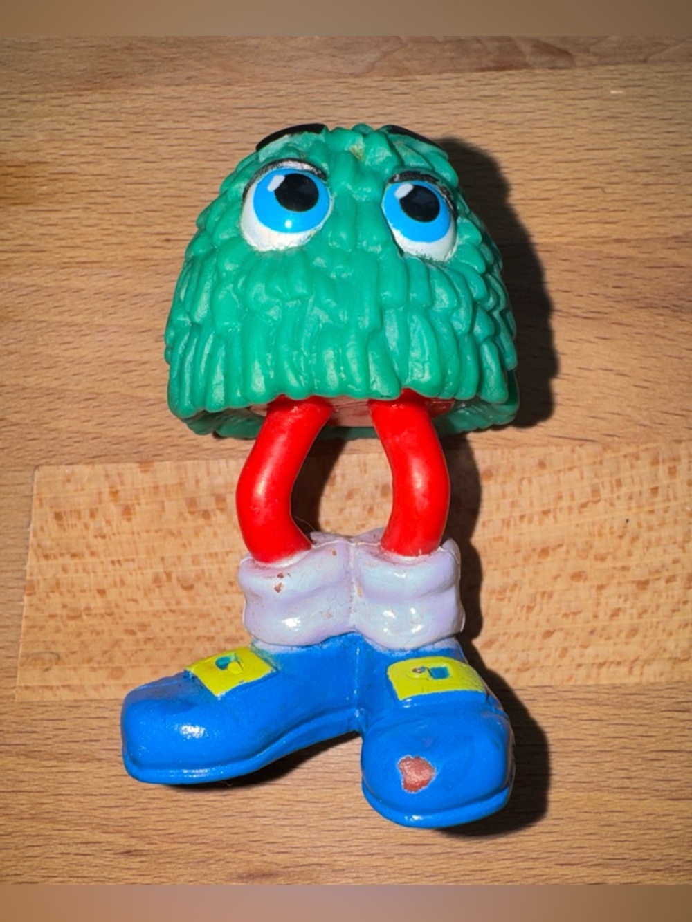 Vintage 1989 McDonald's Funny Friends Fry Guy Figure Happy Meal Toy - Green Head